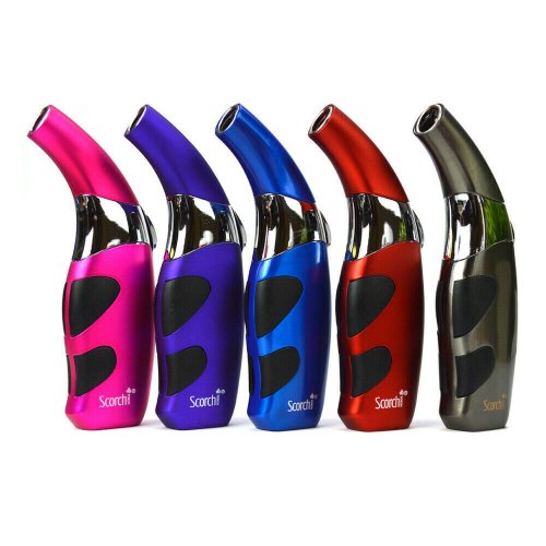 Retro Flame Set - 6 Brand New Butane Torch Lighters with Varying Colors