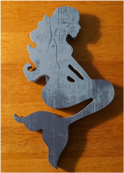 Coastal Mermaid Wooden Sign