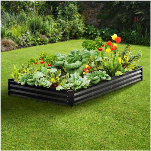 Galvanized Raised Garden Bed Planter Box