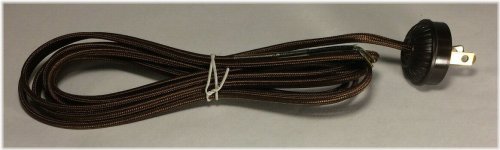Brown Rayon Cord Set with Ribbed Style Plug