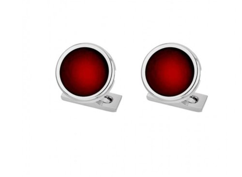 Sunburst Red Round Cufflinks