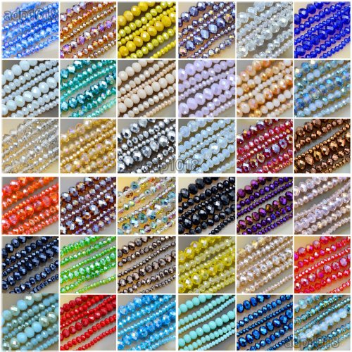 Crystal Clear Faceted Beads in Various Sizes and Colors