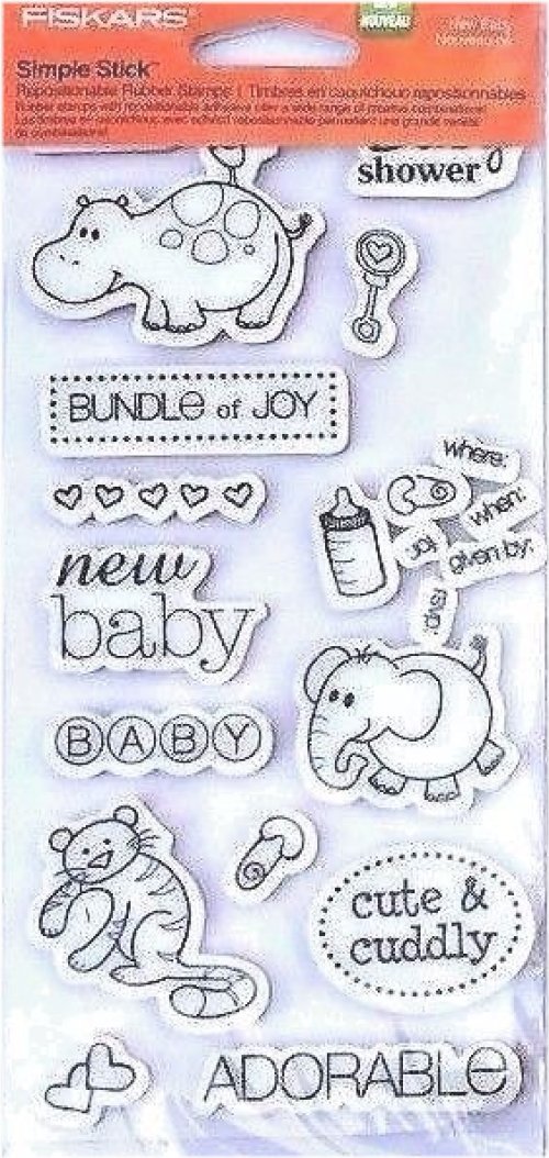 Safari Animal Baby Shower Stamp Set