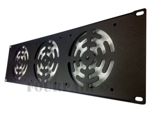 CoolRack 3U Triple Fan Chassis: 19" Rack Mount Cooling Panel for Server Cabinets and DJ Racks