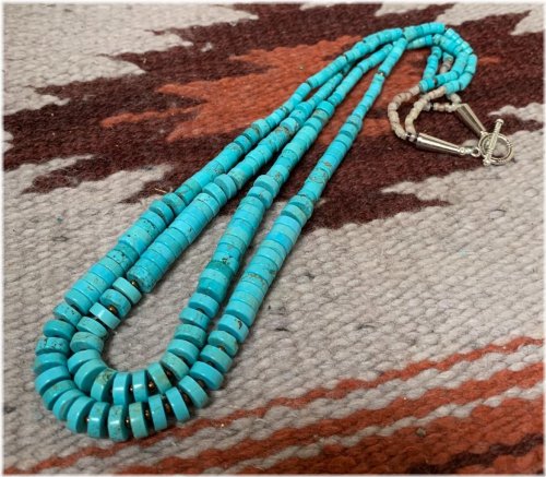 Turquoise Heishi Graduated Necklace