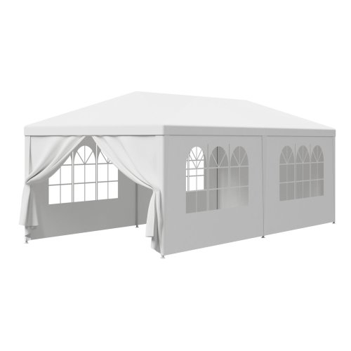 White Windowed Wedding Tent