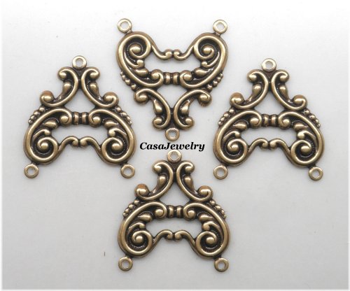 Golden Filigree Chandelier Rings