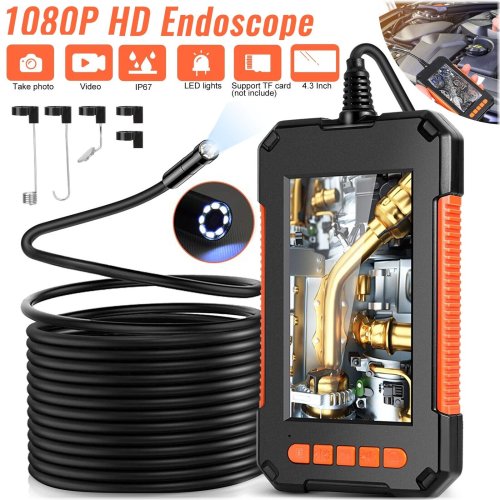 HD Inspection Snake Camera with 4.3-inch LCD Screen and 8mm Diameter