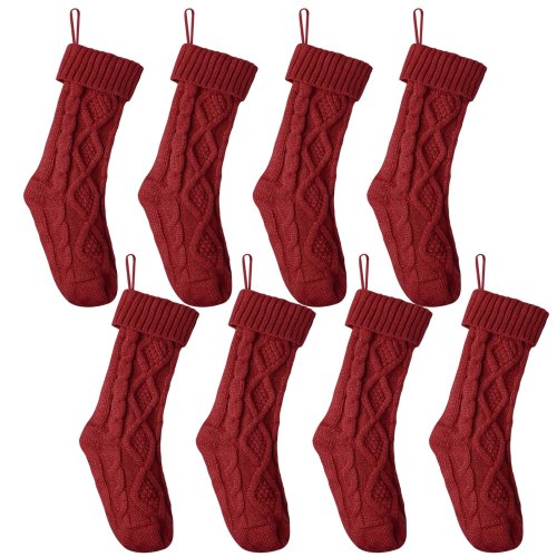 Cozy Knit Christmas Stockings Set