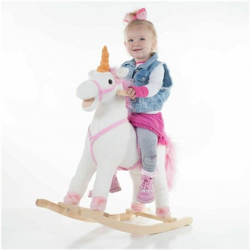 Aurora's Wooden Unicorn Rocker for Young Children