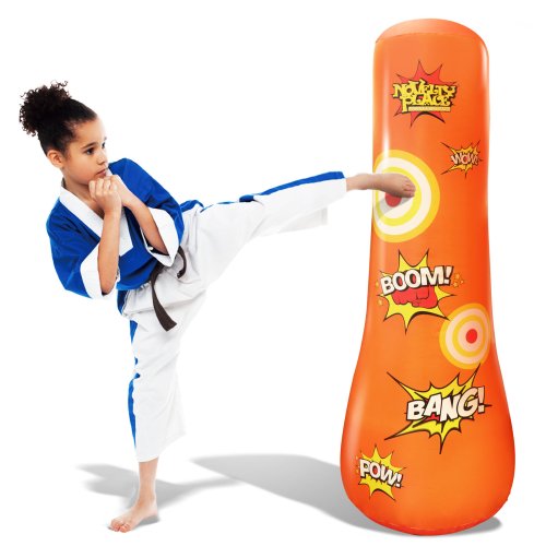 Buddy Bounce Punching Bag - 4 Ft Tall Free Standing Inflatable for Kids