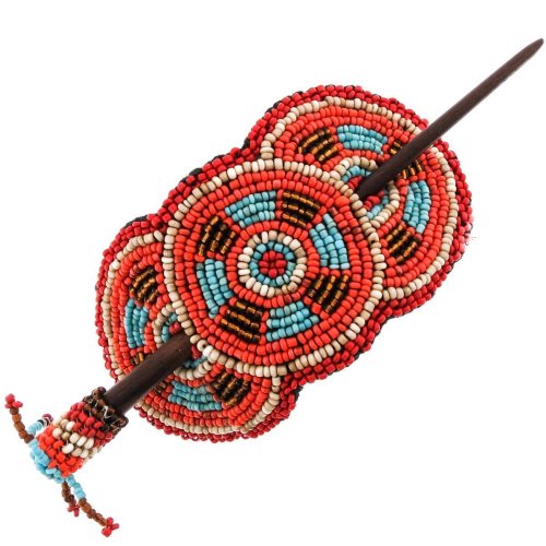 Earthtones Seed Bead Hairpin