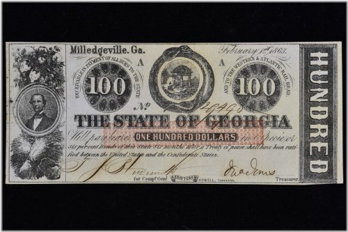 Georgia Gem Confederate Currency