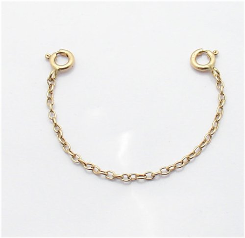 Golden Link Necklace with Double Clasp Extender