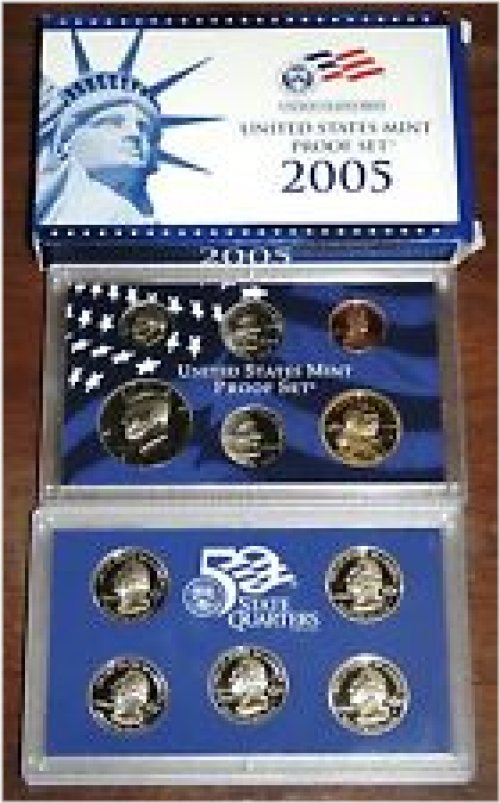 Blue Mint Paper Box 2005-S U.S. Proof Set