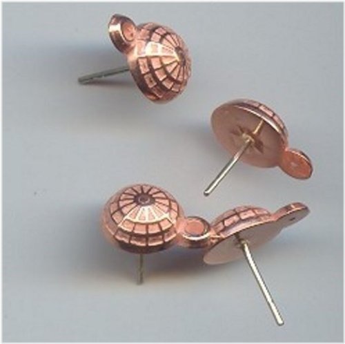 Copper Coated Acrylic Deco Earring Studs