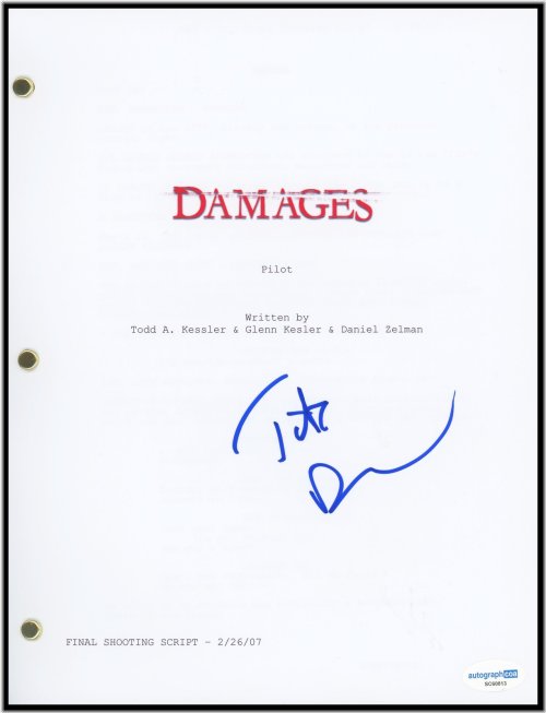 Tate Donovan 'Damages' Pilot Episode Script Autograph