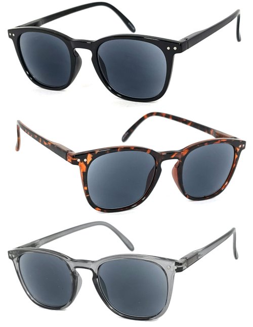 Sun-Protective Reading Sunglasses with Retro Square Frames