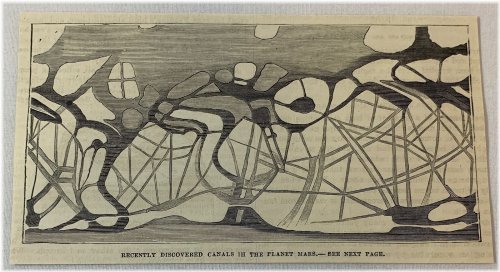 Mars Canals Engraving