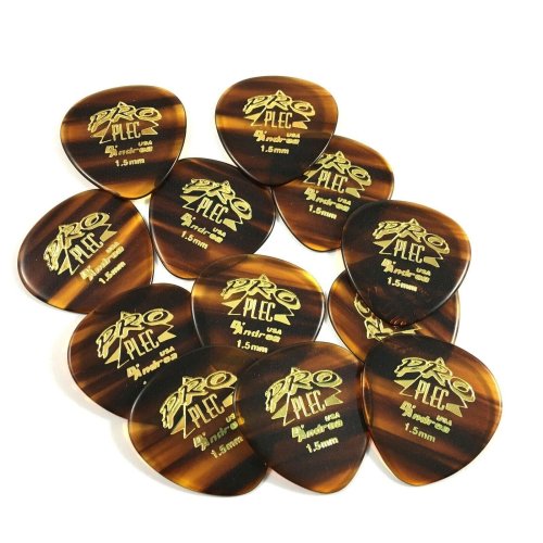 Rounded Triangle Mandolin Picks - 12 Pack, 1.5mm Thickness by D'Andrea