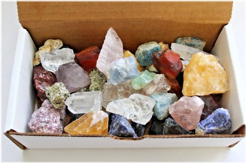 Earth's Treasures Assortment: 1/2 lb of Natural Raw Crystals and Minerals