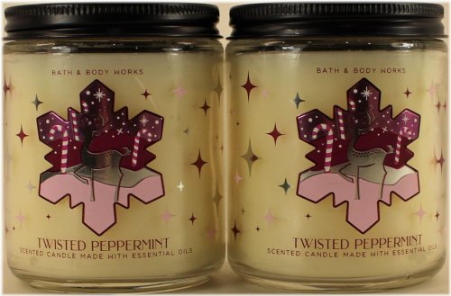 Twisted Peppermint Single Wick Candle Duo