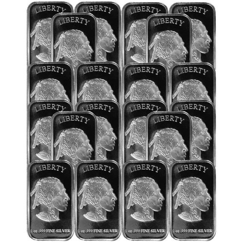 Buffalo Silver Collection: 20 Sealed 1 oz Bars