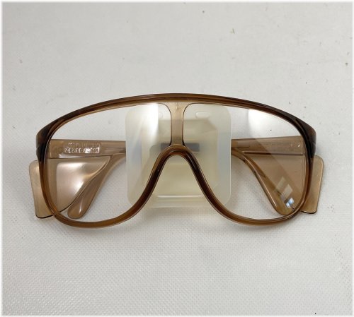 Retro Spectra Caramel Clear Glasses