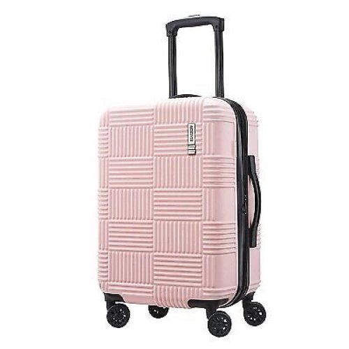 Pink Checkered Hardside Spinner Suitcase by American Tourister