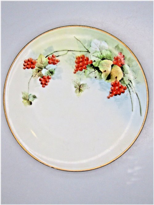 Red Currant Berry Hand Painted Decorative Plate by Thomas Bavaria