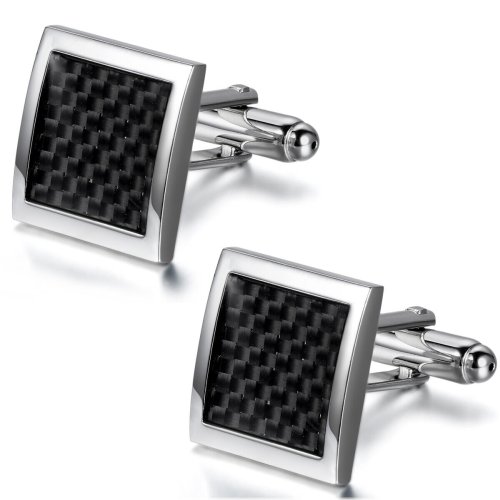 Carbon Curve Cufflinks