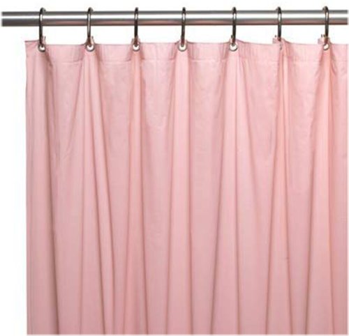 Pink Magnetized Shower Curtain Liner