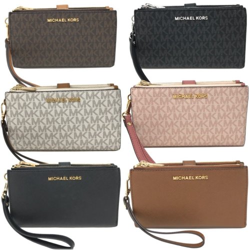 Jet Set Double Zip Wristlet Wallet by Michael Kors