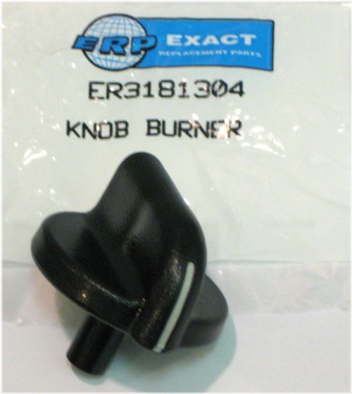 Black Gas Range Burner Knob for Whirlpool and Kitchenaid Ranges