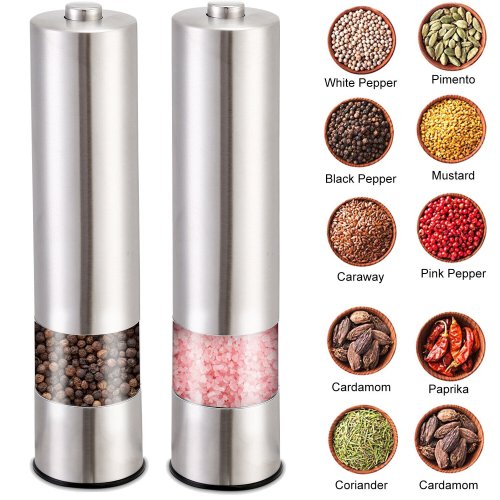 PepperPro Battery-Operated Salt & Pepper Grinder Set