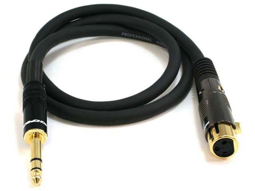 GoldLink 3ft Audio Cable - XLR to 1/4in TRS, 16AWG