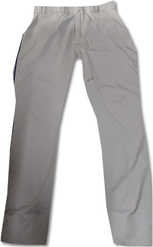 Dodgers' Authentic Away Grey Baseball Pants - Pedro Baez Edition