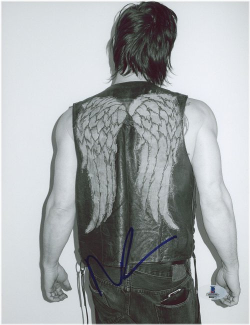 The Walking Dead Signed Photo by Norman Reedus with Beckett BAS COA