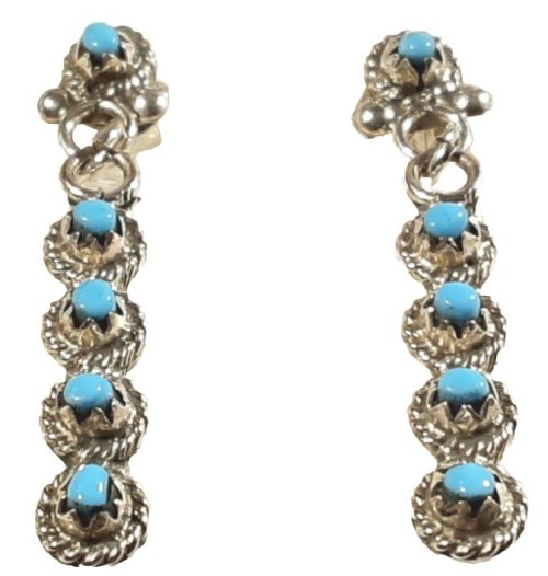 Southwest Turquoise Sterling Silver Post Earrings