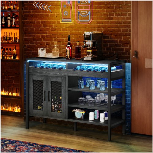 Modern Liquor Storage Display Cabinet with LED Lights