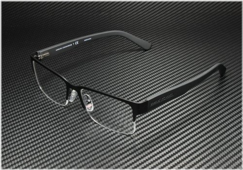 Satin Matte Black Men's Eyeglasses