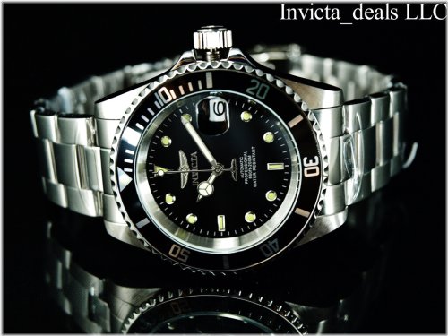 Pro Diver AUTOMATIC NH35A BLACK DIAL Silver Watch