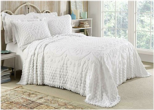 Floral Chenille Tufted Bedspread