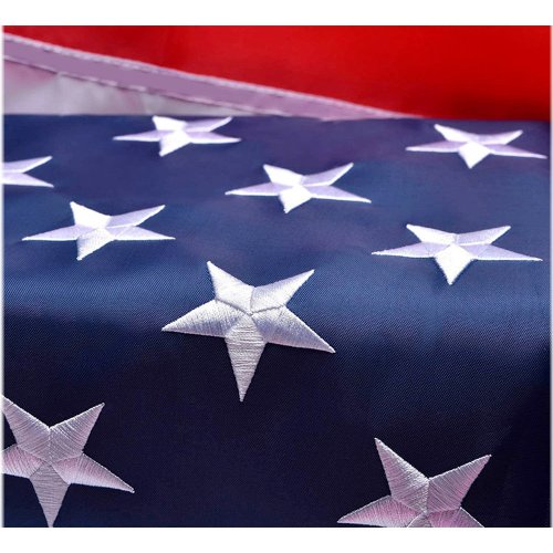 Stars and Stripes Deluxe Embroidered Flag