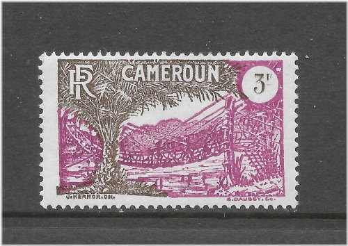 CAMEROUN SCOTT 208 MNH F/VF - 1927 3fr OL BRN & RED VIOLET ISSUE