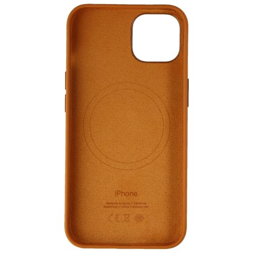 Golden Brown Leather MagSafe Case for Apple iPhone 13