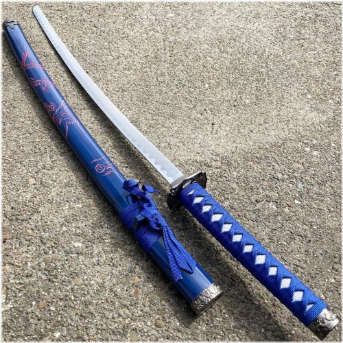 Blue Dragon Katana: Authentic Japanese Sword with High Carbon Steel Blade