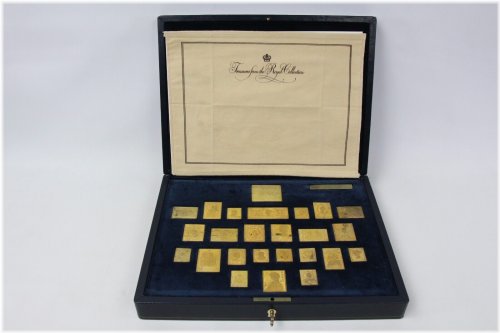 South African Sterling Stamp Set with Gold Plating and Hallmark (1985)