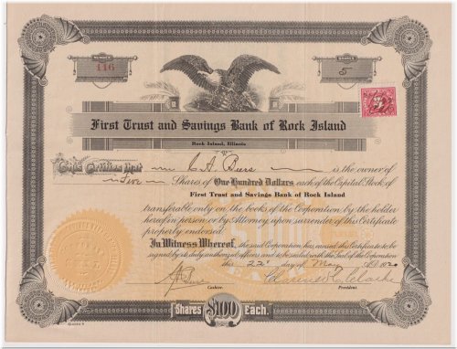 Rock Island Financial Security Certificate