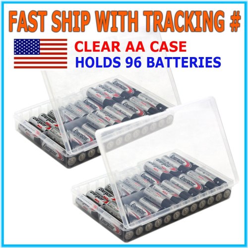 96-Slot Clear Battery Organizer